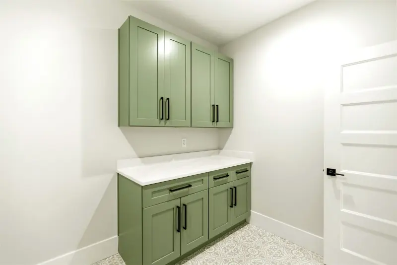 Green cabinets