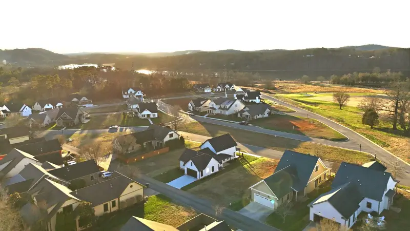 Neighborhood at sunset