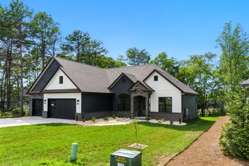 Farmhouse with lawn