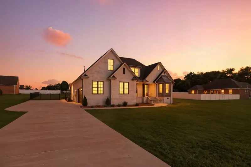 Driveway at dusk