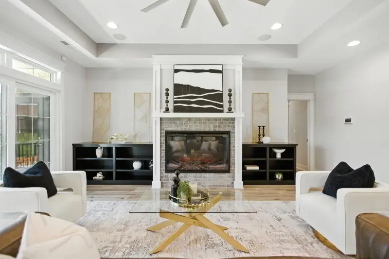 Fireplace wall