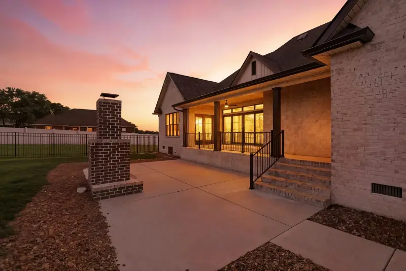 Patio at dusk