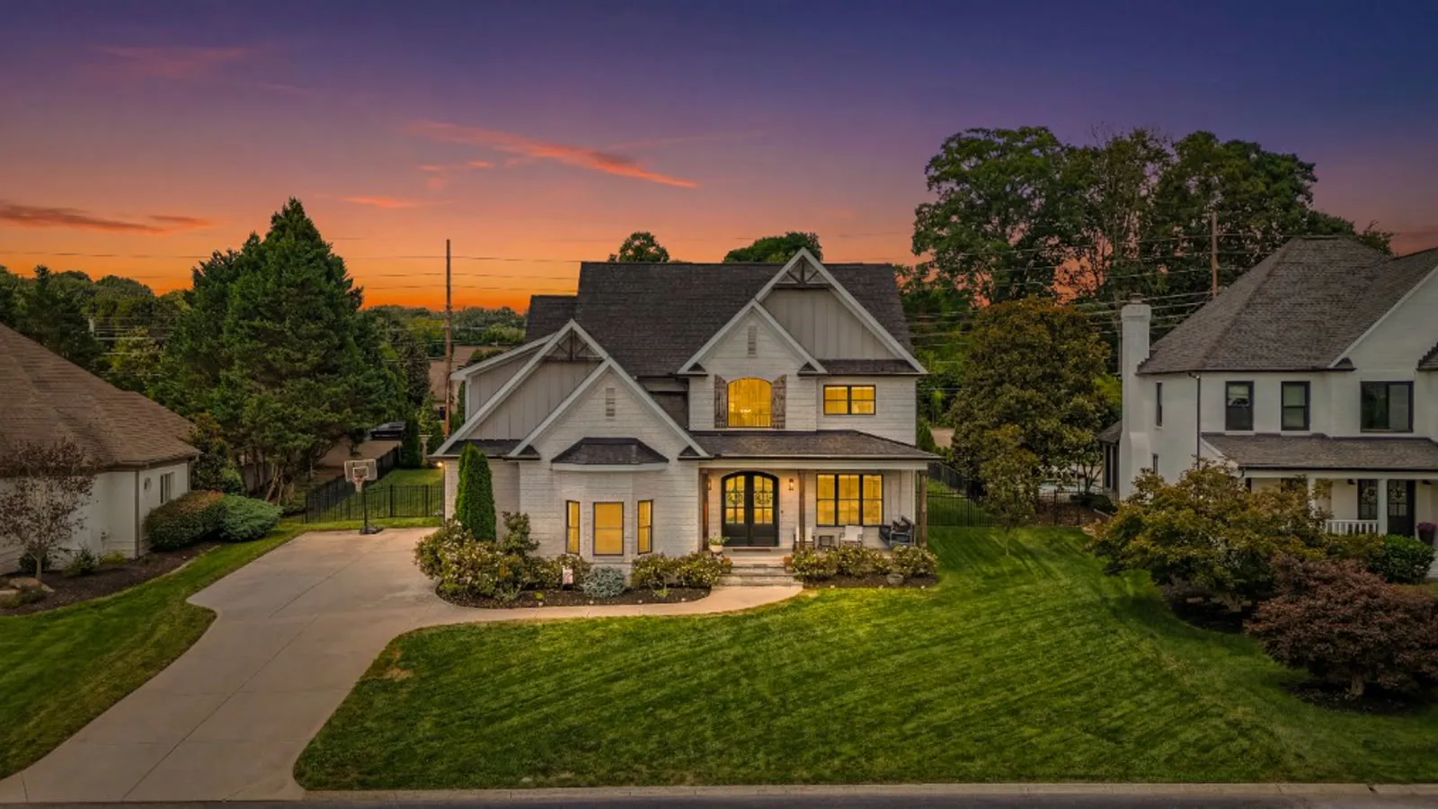 Same home at dusk